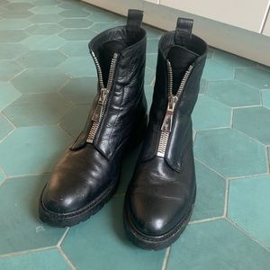 Black Frye Zipper Boots Mens 10 Womens 11